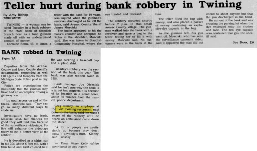 Fort Twining Restaurant (Club 65 Bar & Grill) - Apr 05 1995 Article (newer photo)